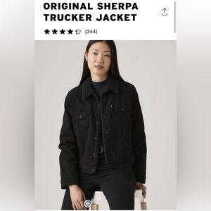 Levi's Original Sherpa Trucker Jacket - Black - Size L
